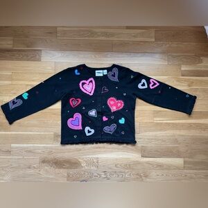 Michael Simon Valentine’s Day Hearts cardigan